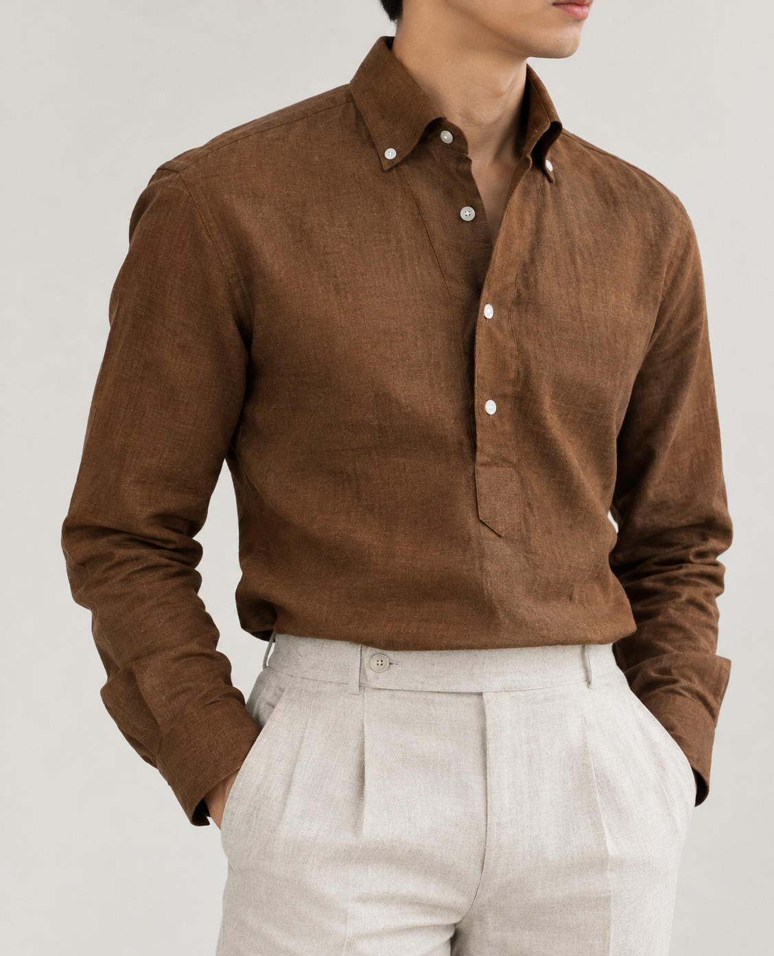 The Mocha Button Shirt