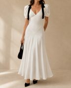 Élise Bow Sleeve Maxi Dress