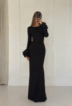 Noir Ruffle Luxe Gown
