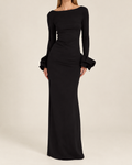 Noir Ruffle Luxe Gown