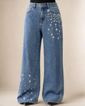 Luna Pearl Wide-Leg Jeans
