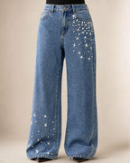Luna Pearl Wide-Leg Jeans