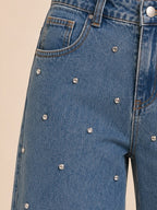 Celeste Pearl Wide-Leg Jeans