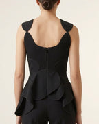 Noir Sculpt Peplum Top