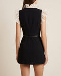 Noir Ruffle Tailored Romper