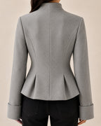 Ash Mock Neck Peplum Top