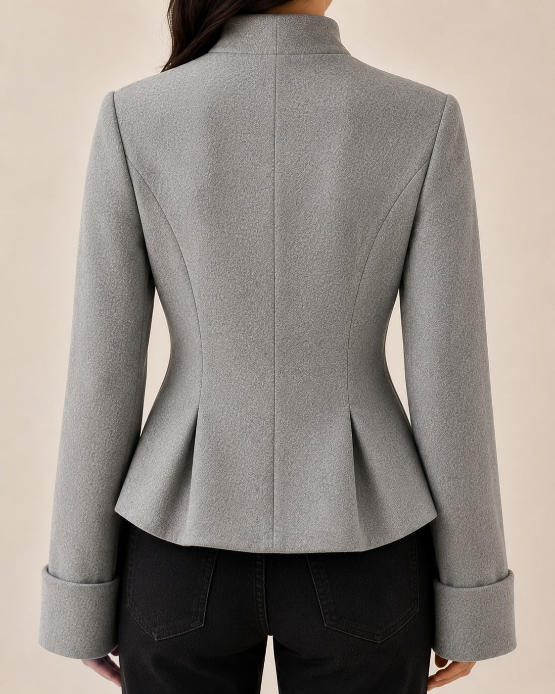 Ash Mock Neck Peplum Top