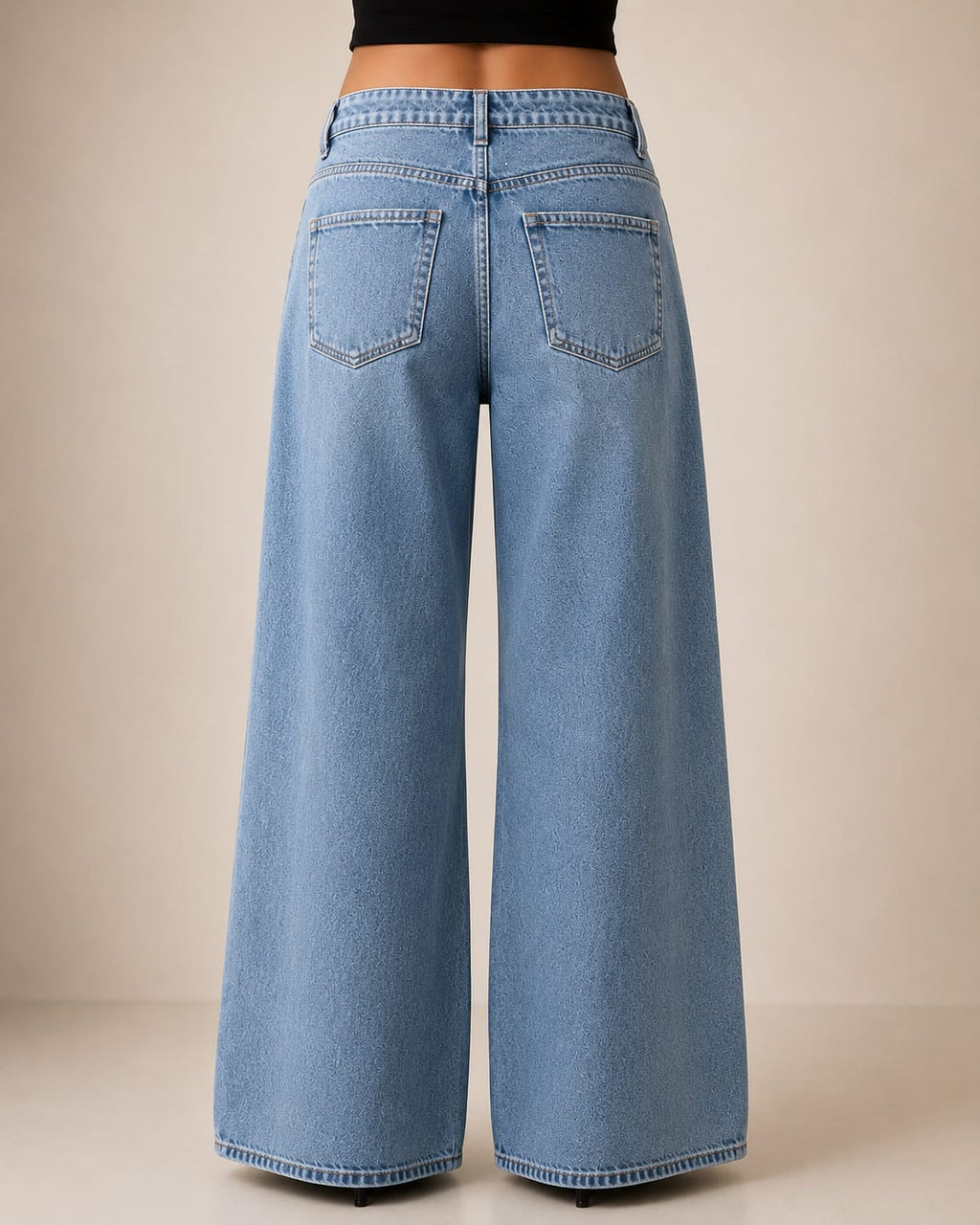 Aurora Crystal Wide-Leg Jeans