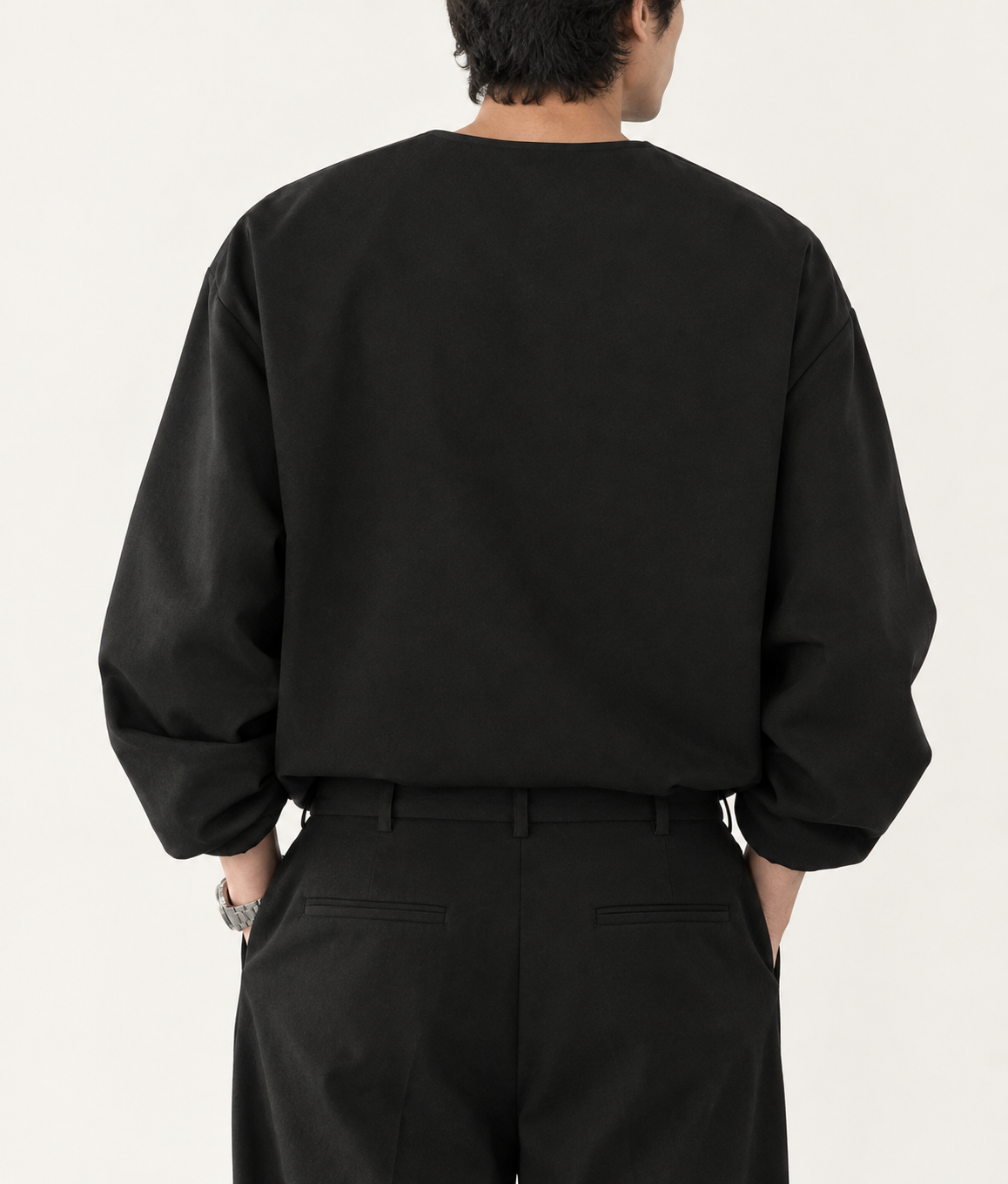 The Noir Split-Neck Top