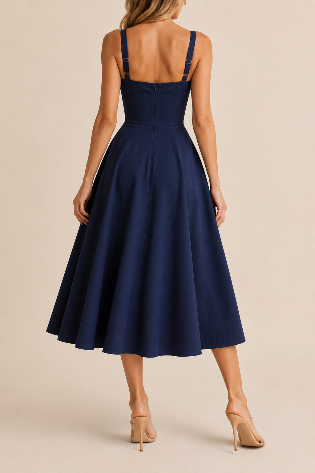 Midnight Belle Corset Midi Dress