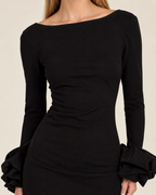 Noir Ruffle Luxe Gown