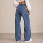 Aster Chain Cut Wide Leg Jeans