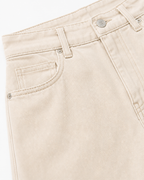 Ivory Wide Leg Denim