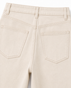 Ivory Wide Leg Denim