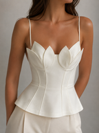 Women's Petal Bustier Peplum Top
