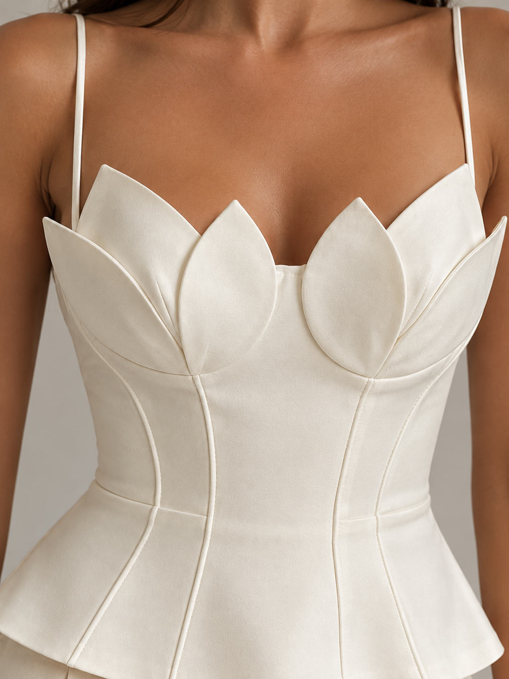 Women's Petal Bustier Peplum Top