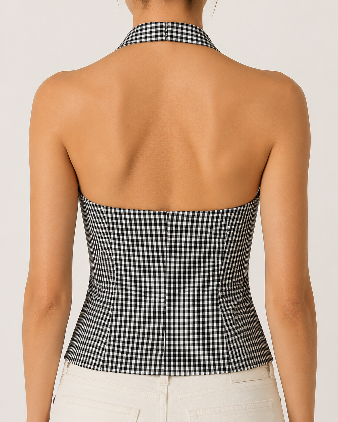 Women's Gingham Halter Top