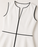 Ivory Grace Contrast Midi Dress