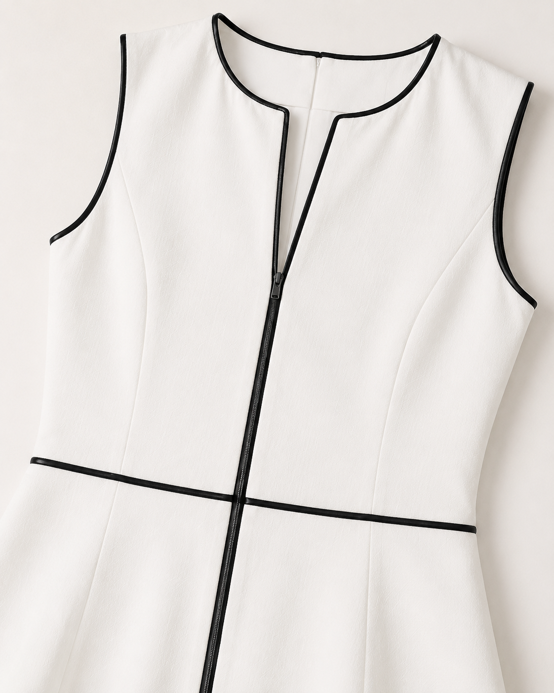 Ivory Grace Contrast Midi Dress