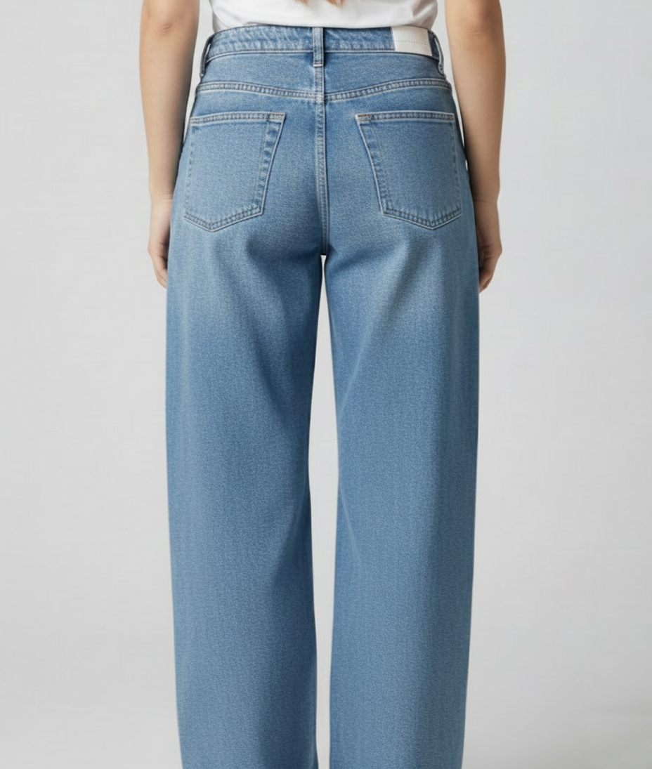 Wide Leg High-Rise Light Fade Jeans